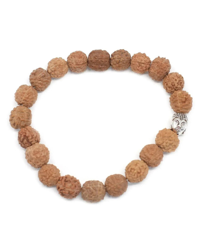 Rudraksha Buddah Bangle Mala - Natural - Bee my Gift