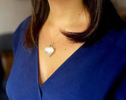 Selenite Heart Pendant - Bee my Gift