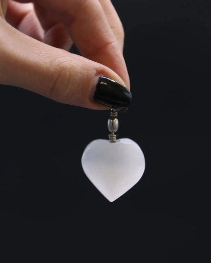Selenite Heart Pendant - Bee my Gift