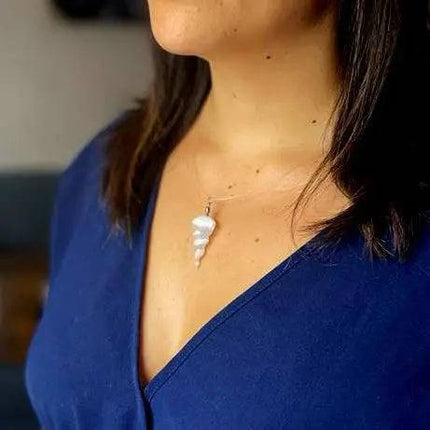 Selenite Spiral Pendant - Bee my Gift
