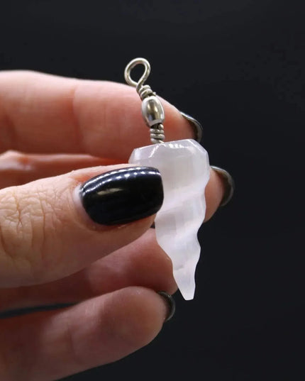 Selenite Spiral Pendant - Bee my Gift