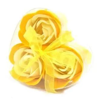 Set de 3 flores de Sabão caixa coração - Bee my Gift