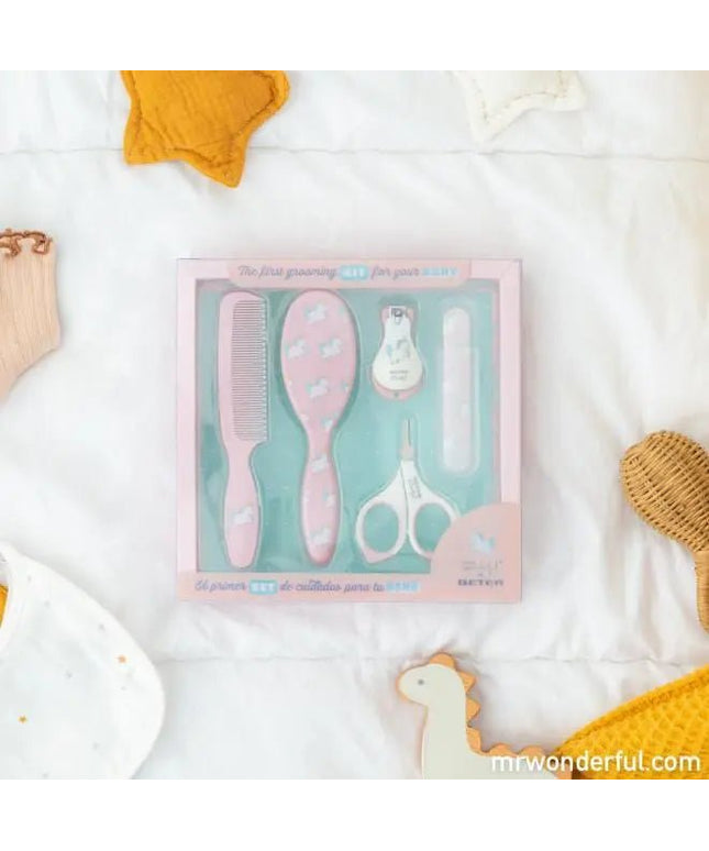 Set de cuidados do bebê com estampado de unicórnios - Bee my Gift