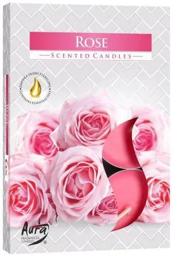 Set of 6 Scented Tealights - Rose for Ambiance - Bee my Gift