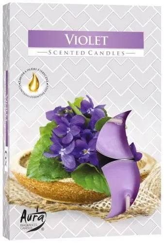 Set of 6 Scented Tealights - Violet for Ambiance - Bee my Gift