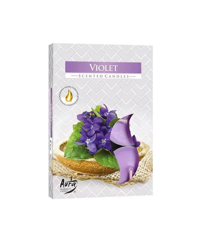 Set of 6 Scented Tealights - Violet for Ambiance - Bee my Gift
