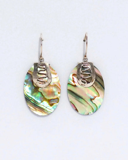 Shell & Silver Earrings - Flip - flops - Abalone - Bee my Gift