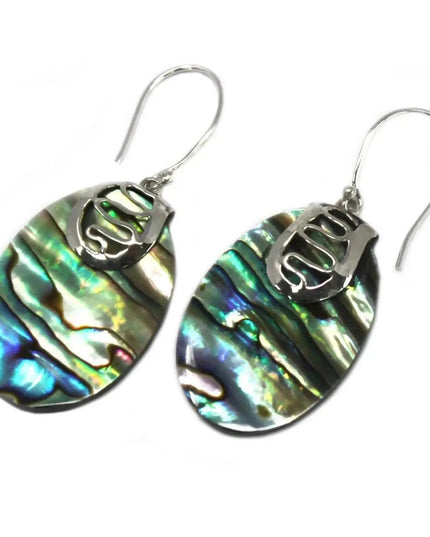 Shell & Silver Earrings - Flip - flops - Abalone - Bee my Gift