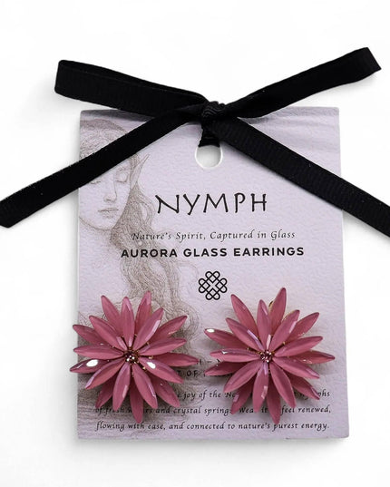 Soft Pink - Vintage Glass - Flowers - Earrings - Bee my Gift