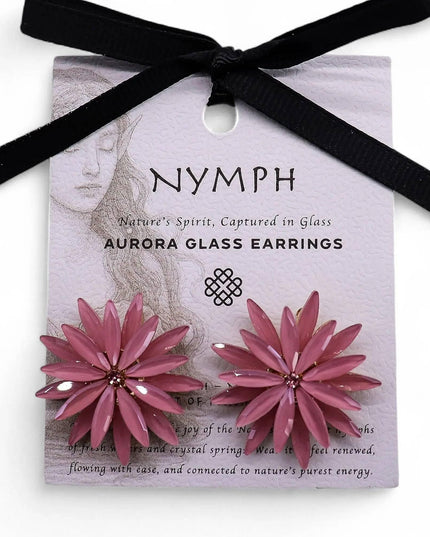 Soft Pink - Vintage Glass - Flowers - Earrings - Bee my Gift