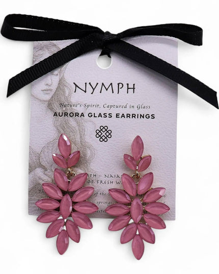 Soft Pink - Vintage Glass - Long Drop - Earrings - Bee my Gift
