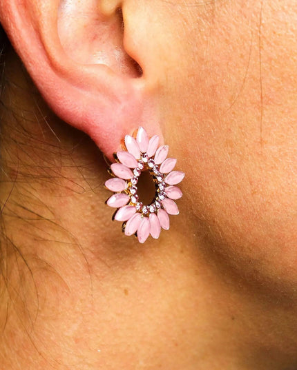 Soft Pink - Vintage Glass - Loop - Earrings - Bee my Gift