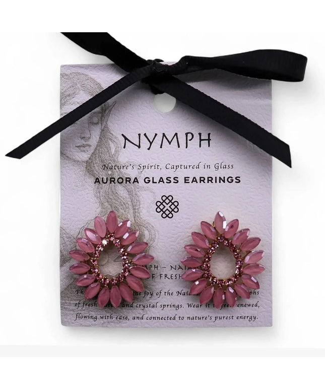 Soft Pink - Vintage Glass - Loop - Earrings - Bee my Gift