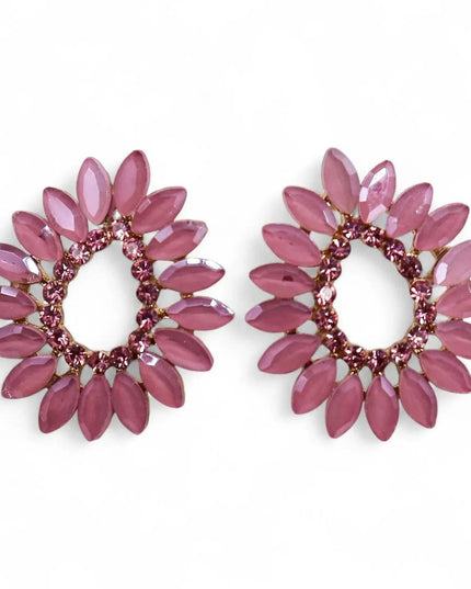 Soft Pink - Vintage Glass - Loop - Earrings - Bee my Gift
