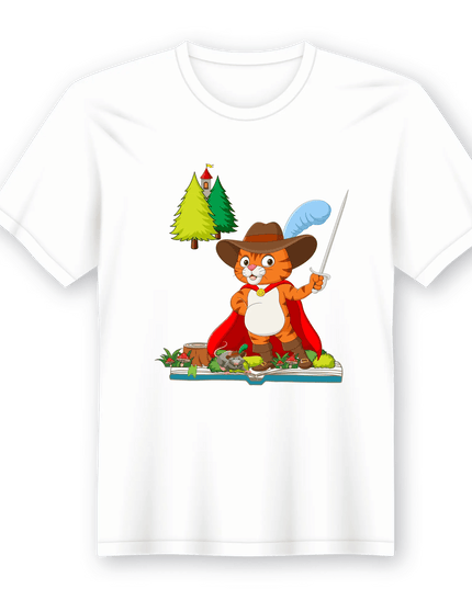 T-Shirt em Lata O Gato das Botas - Bee my Gift