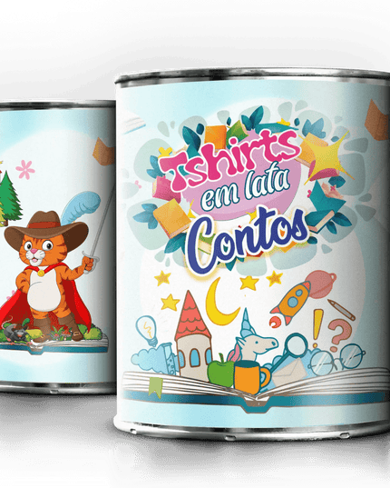 T-Shirt em Lata O Gato das Botas - Bee my Gift