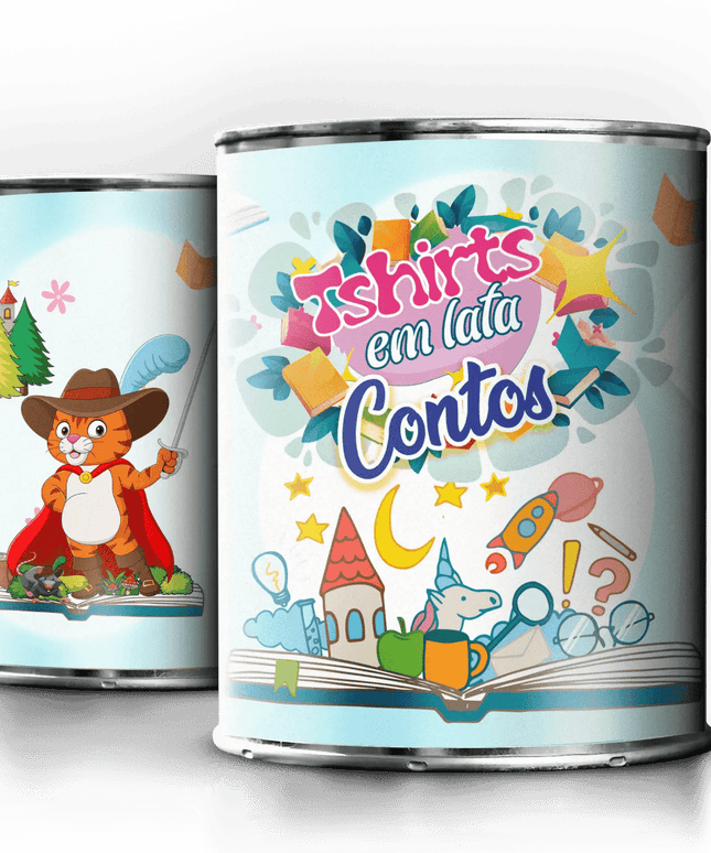 T-Shirt em Lata O Gato das Botas - Bee my Gift