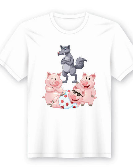 T-Shirt em Lata Os Três Porquinhos - Bee my Gift