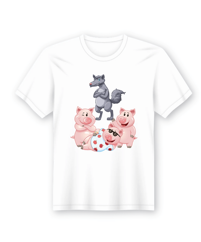 T-Shirt em Lata Os Três Porquinhos - Bee my Gift