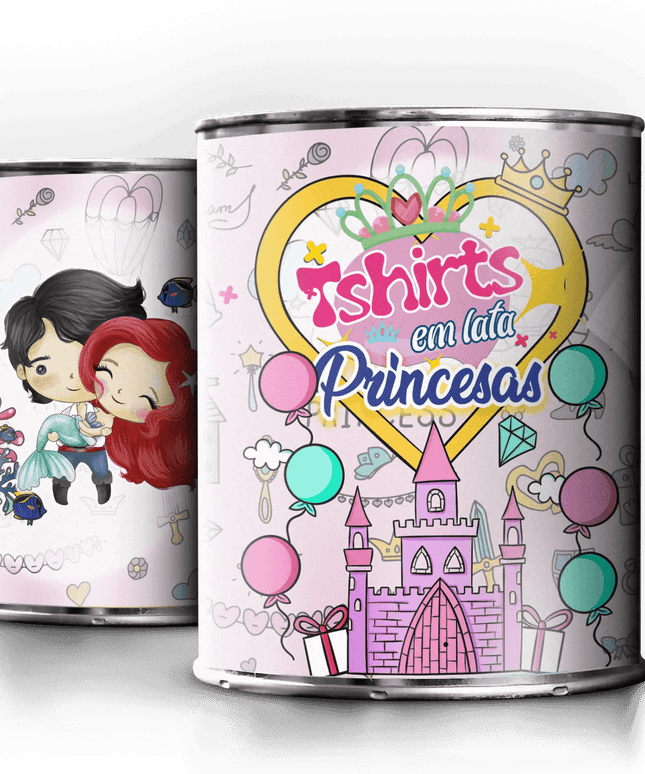 T-Shirt em Lata Princesa Ariel - Bee my Gift