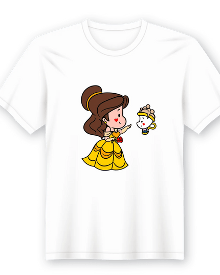 T-Shirt em Lata Princesa Bela - Bee my Gift