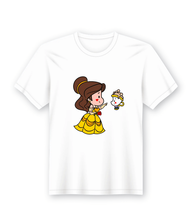 T-Shirt em Lata Princesa Bela - Bee my Gift