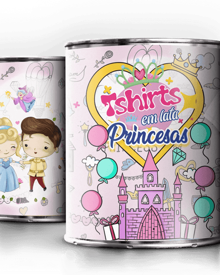 T-shirt em Lata Princesa Cinderela - Bee my Gift
