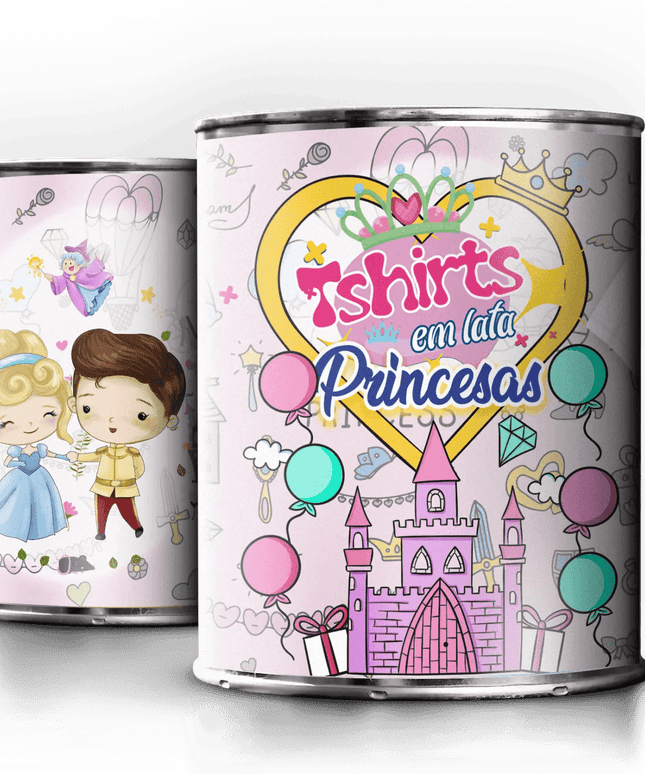 T-shirt em Lata Princesa Cinderela - Bee my Gift