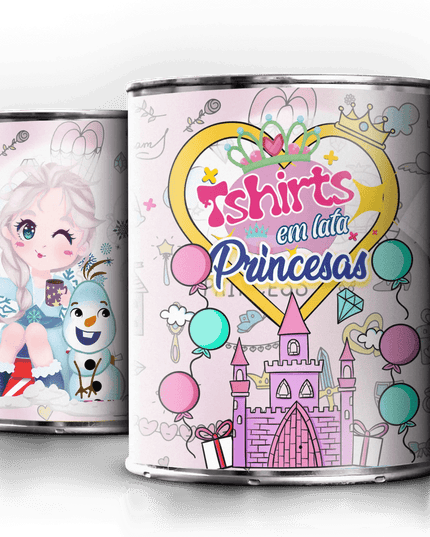 T-Shirt em Lata Princesa Elsa Frozen - Bee my Gift