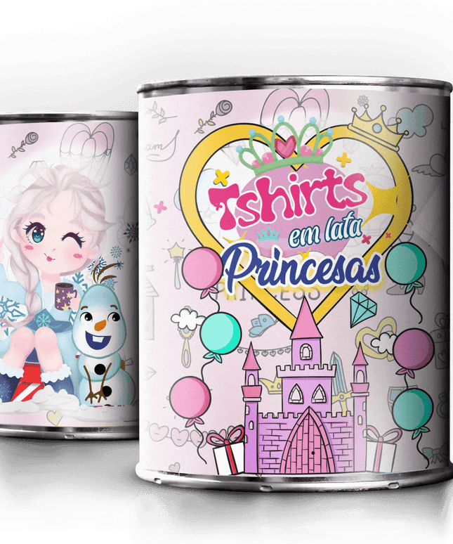 T-Shirt em Lata Princesa Elsa Frozen - Bee my Gift