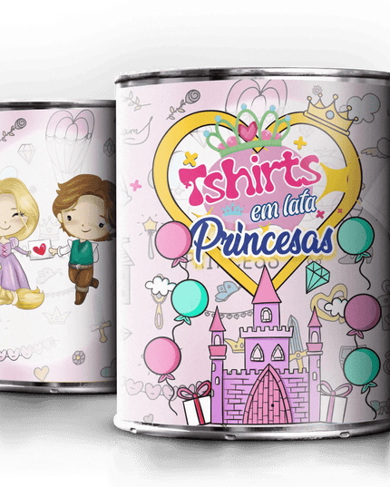 T-Shirt em Lata Princesa Rapunzel - Bee my Gift