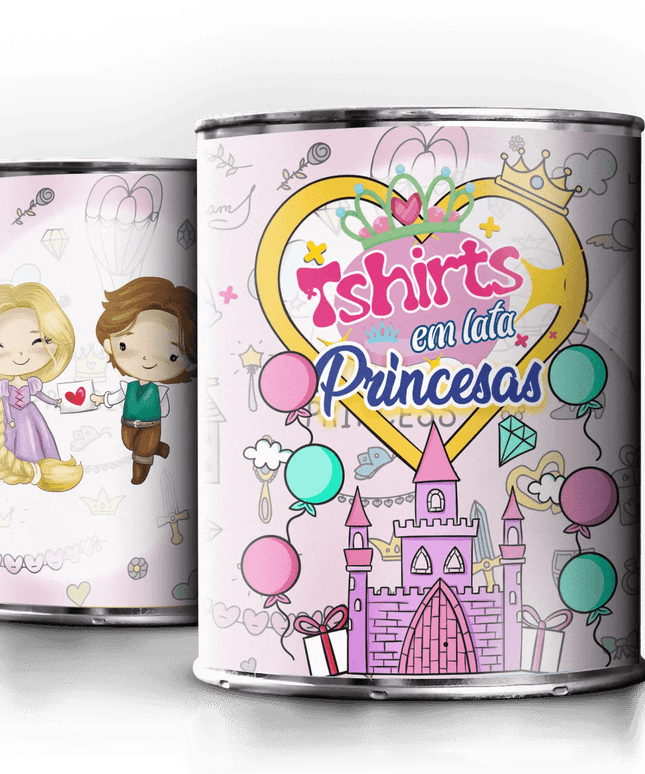 T-Shirt em Lata Princesa Rapunzel - Bee my Gift