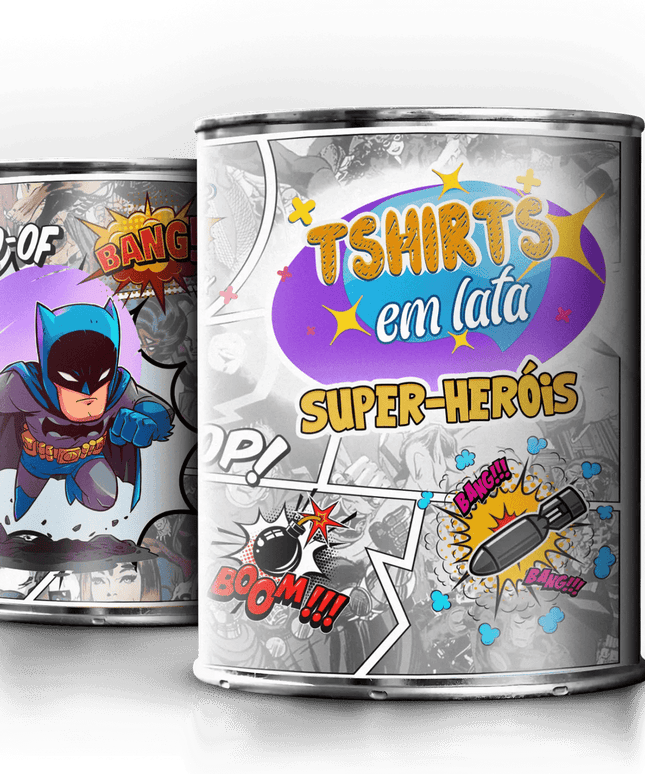 T-Shirt em Lata Super Heróis Batman - Bee my Gift