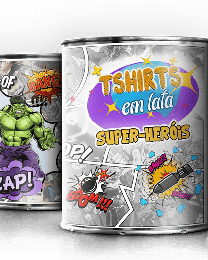 T-Shirt em Lata Super Heróis HulK - Bee my Gift