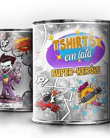 T-Shirt em Lata Super Heróis Joker - Bee my Gift