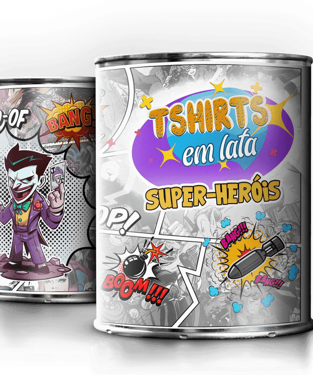T-Shirt em Lata Super Heróis Joker - Bee my Gift