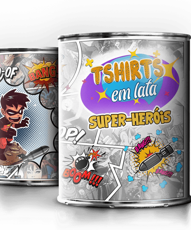T-Shirt em Lata Super Heróis Robin - Bee my Gift
