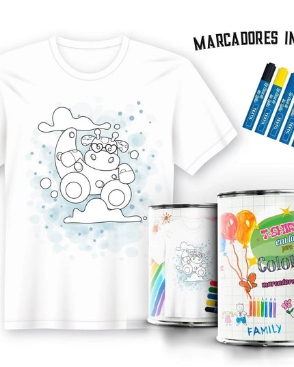 T-Shirt para Pintar em Lata Girafa - Bee my Gift