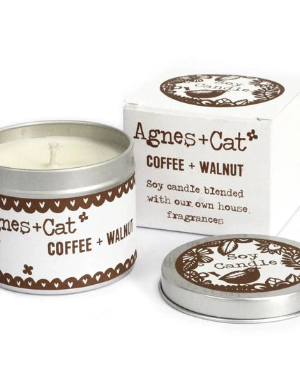 Tin Candle - Coffee and Walnut - Bee my Gift