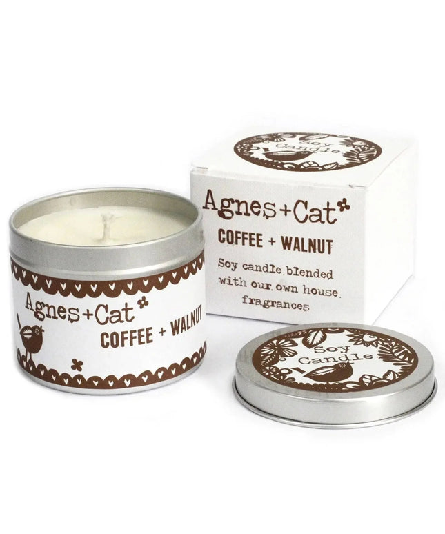 Tin Candle - Coffee and Walnut - Bee my Gift