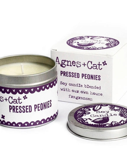 Tin Candle - Pressed Peonie - Bee my Gift