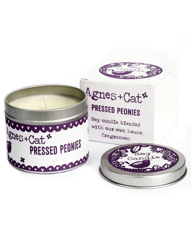 Tin Candle - Pressed Peonie - Bee my Gift
