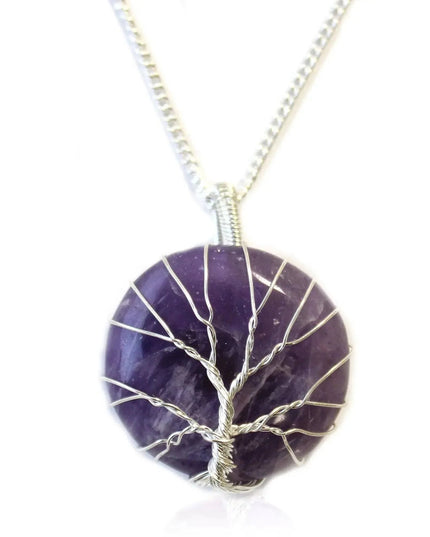 Tree of Life Gemstone Necklace - Amethyst - Bee my Gift