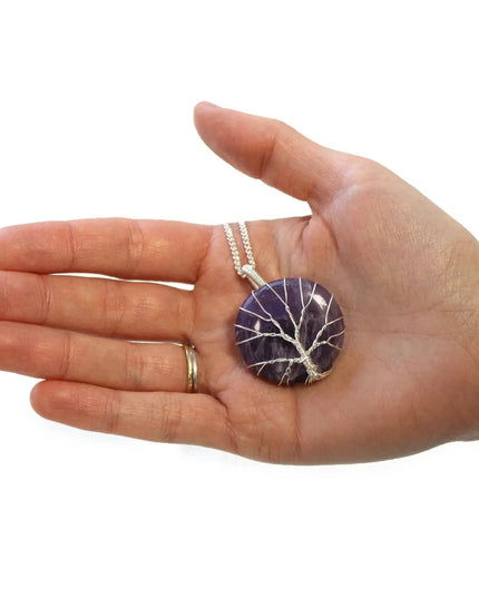 Tree of Life Gemstone Necklace - Amethyst - Bee my Gift