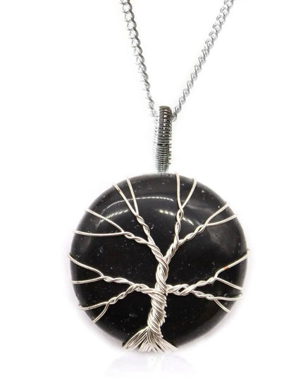 Tree of Life Gemstone Necklace - Black Onyx - Bee my Gift