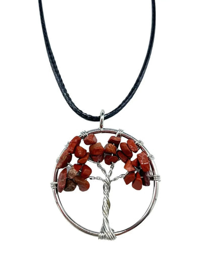 Tree of Life Pendant - Red Jasper - Bee my Gift