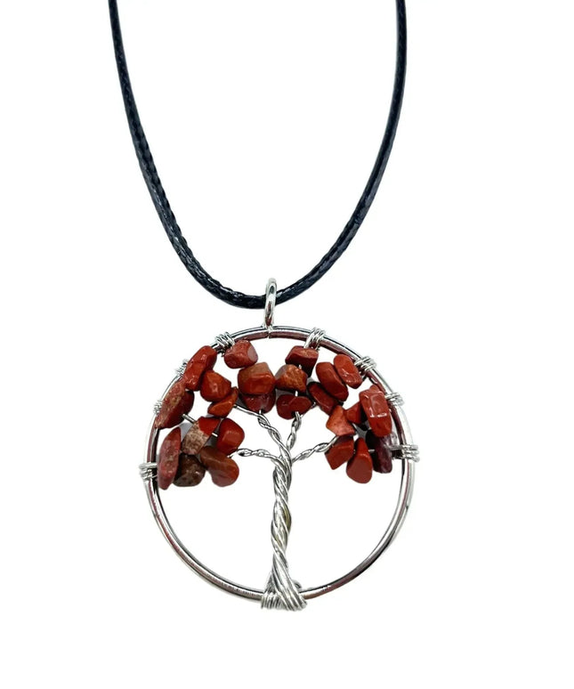 Tree of Life Pendant - Red Jasper - Bee my Gift