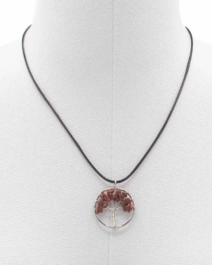 Tree of Life Pendant - Red Jasper - Bee my Gift