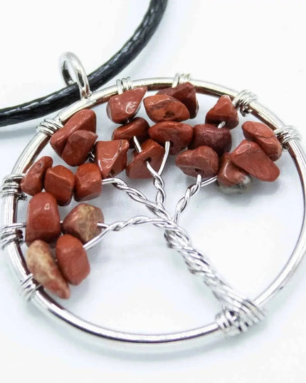 Tree of Life Pendant - Red Jasper - Bee my Gift