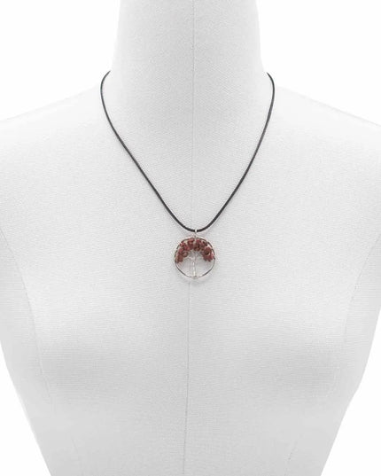 Tree of Life Pendant - Red Jasper - Bee my Gift